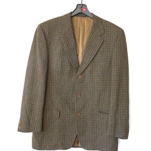 Ermenegildo Zegna Sport Coat Mens 52R Herringbone Wool Made Italy